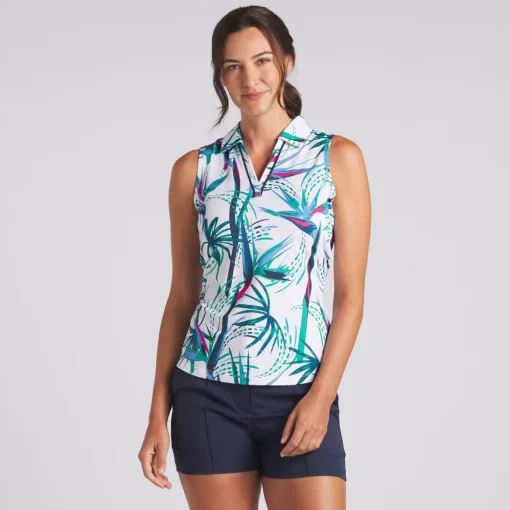 Puma Mattr Paradise Sleeveless Shirt Polo Short Sleeve Golf Apparel