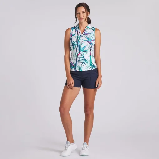 Puma Mattr Paradise Sleeveless Shirt Polo Short Sleeve Golf Apparel