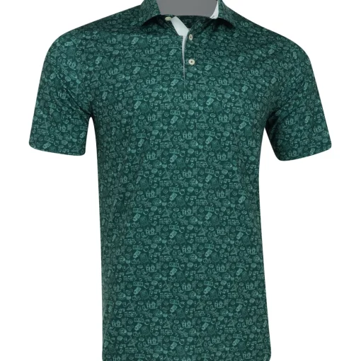 Puma MATTR Peach Stand Shirt Polo Short Sleeve Golf Apparel