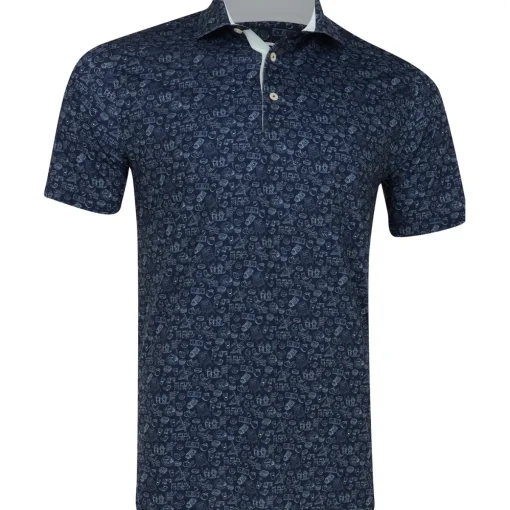 Puma MATTR Peach Stand Shirt Polo Short Sleeve Golf Apparel