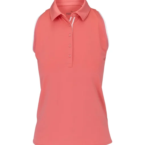 Puma Mattr Peak Sleeveless Shirt Polo Short Sleeve Golf Apparel