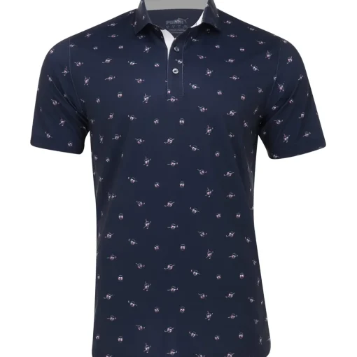 Puma MATTR Skulls Shirt Polo Short Sleeve Golf Apparel