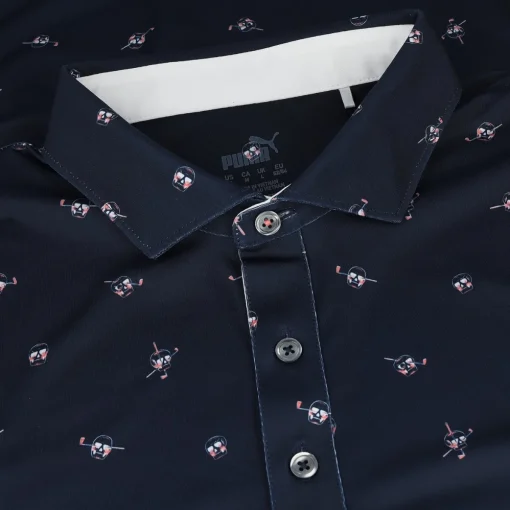 Puma MATTR Skulls Shirt Polo Short Sleeve Golf Apparel
