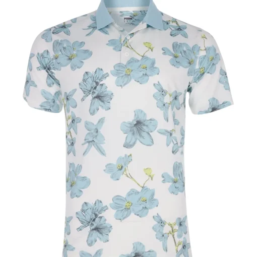 Puma Mattr Verdant Shirt Polo Short Sleeve Golf Apparel