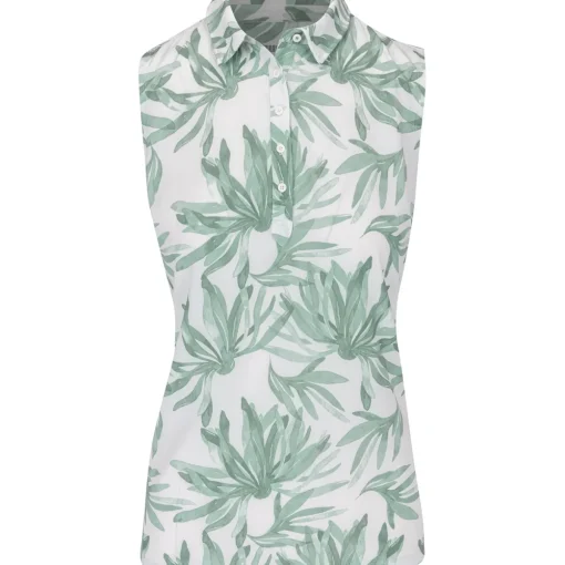 Puma Palm Sleeveless Shirt Polo Short Sleeve Golf Apparel