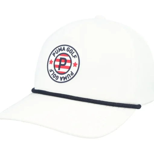 Puma Pars Stripes Rope Tech Headwear Cap Golf Apparel