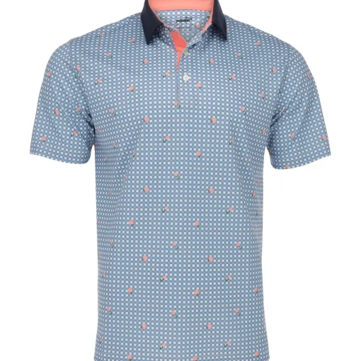 Puma Pique Gingham Shirt Polo Short Sleeve Golf Apparel