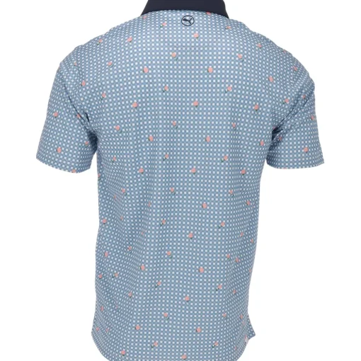 Puma Pique Gingham Shirt Polo Short Sleeve Golf Apparel