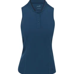 Puma Range Sleeveless Pique Shirt Polo Short Sleeve Golf Apparel