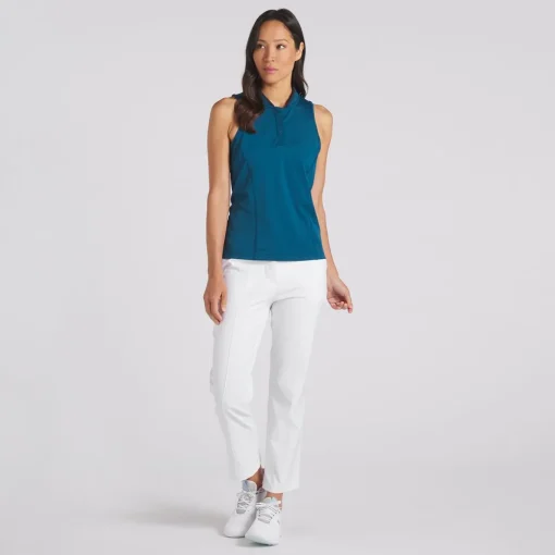 Puma Range Sleeveless Pique Shirt Polo Short Sleeve Golf Apparel