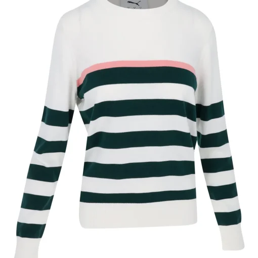 Puma Resort Stripe Sweater Crew Golf Apparel