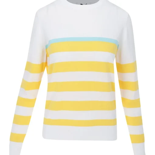 Puma Resort Stripe Sweater Crew Golf Apparel