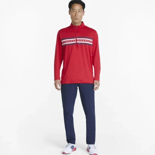 Puma Volition Independence 1/4 Zip Outerwear Pullover Golf Apparel