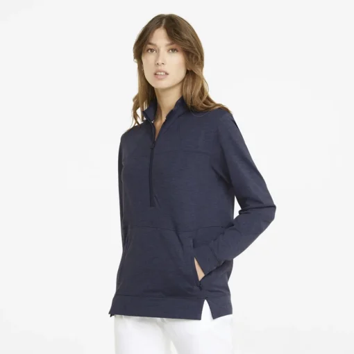Puma W Cloudspun Rockaway 1/4 Zip Outerwear Pullover Golf Apparel