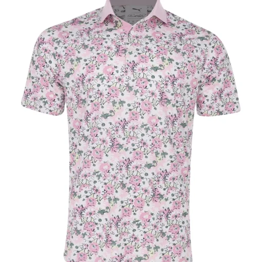 Puma X AP Floral Shirt Polo Short Sleeve Golf Apparel