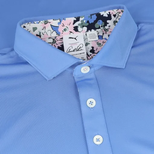 Puma X AP Floral Trim Shirt Polo Short Sleeve Golf Apparel