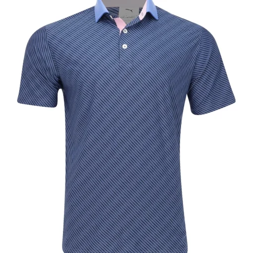 Puma X AP Jacquard Stripe Shirt Polo Short Sleeve Golf Apparel