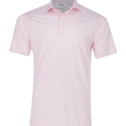 Puma X AP Mattr Checkered Shirt Polo Short Sleeve Golf Apparel