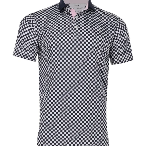 Puma X AP Mattr Checkered Shirt Polo Short Sleeve Golf Apparel