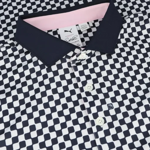 Puma X AP Mattr Checkered Shirt Polo Short Sleeve Golf Apparel