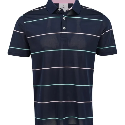 Puma X AP Rugby Stripe Shirt Polo Short Sleeve Golf Apparel