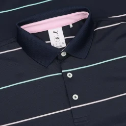 Puma X AP Rugby Stripe Shirt Polo Short Sleeve Golf Apparel