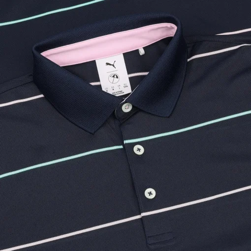 Puma X AP Rugby Stripe Shirt Polo Short Sleeve Golf Apparel