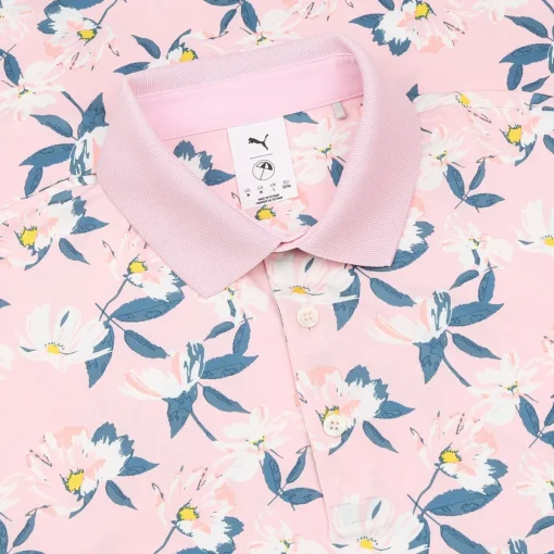 Puma X AP Spring Florals Shirt Polo Short Sleeve Golf Apparel