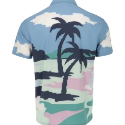 Puma X PTC Open Collar Print Shirt Polo Short Sleeve Golf Apparel
