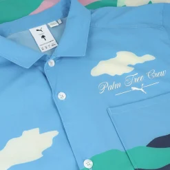 Puma X PTC Open Collar Print Shirt Polo Short Sleeve Golf Apparel