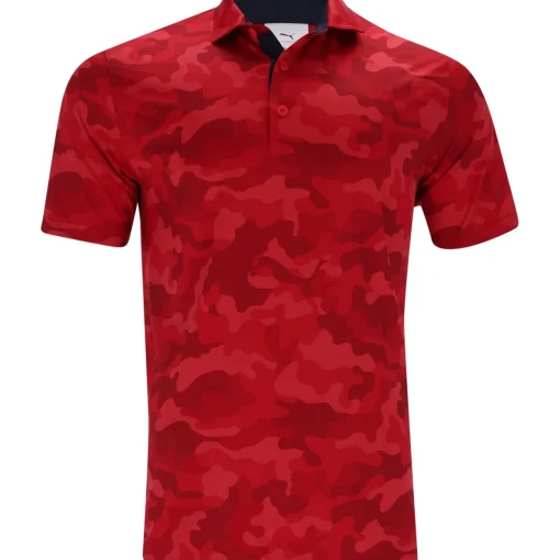Puma X Volition Camo Shirt Polo Short Sleeve Golf Apparel