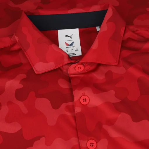 Puma X Volition Camo Shirt Polo Short Sleeve Golf Apparel