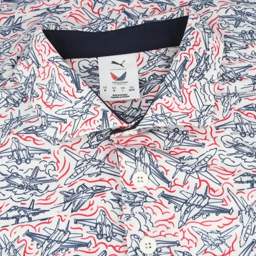Puma X Volition Jet Lines Shirt Polo Short Sleeve Golf Apparel