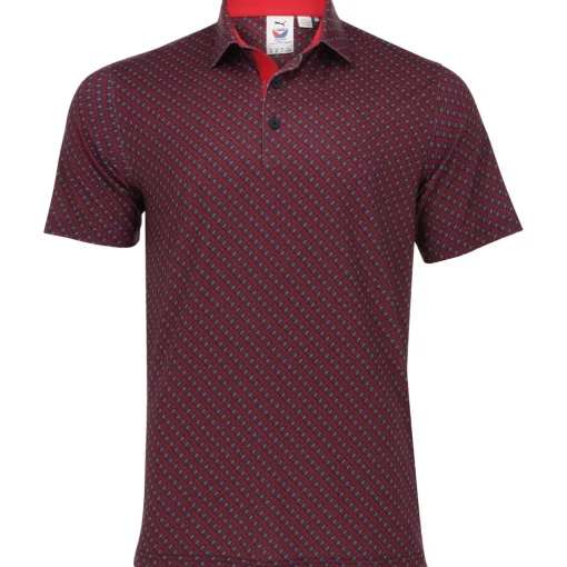 Puma X Volition Multi Flag Shirt Polo Short Sleeve Golf Apparel