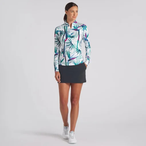 Puma You V Paradise 1/4 Zip Outerwear Pullover Golf Apparel