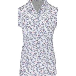 Puma Youth Girls Mattr Micro Floral Sleeveless Shirt Polo Short Sleeve Golf Apparel