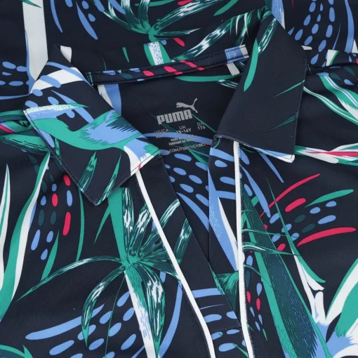Puma Youth Girls Paradise Sleeveless Shirt Polo Short Sleeve Golf Apparel