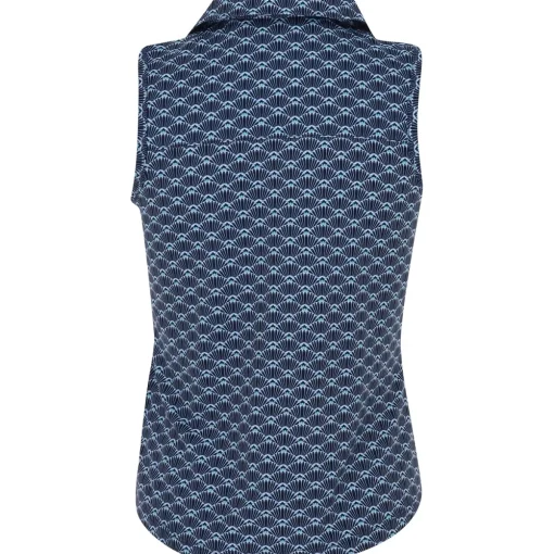 Puma Youth Girls Scallop Sleeveless Shirt Polo Short Sleeve Golf Apparel