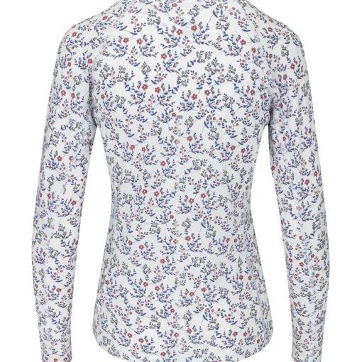 Puma You-V Micro Floral Crew Top Shirt Polo Long Sleeve Golf Apparel