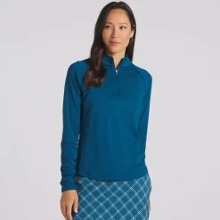 Puma YOU-V Solid 1/4 Zip Outerwear Pullover Golf Apparel