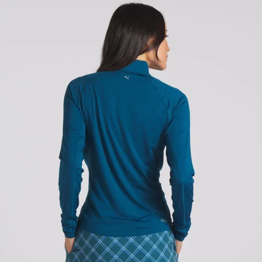 Puma YOU-V Solid 1/4 Zip Outerwear Pullover Golf Apparel