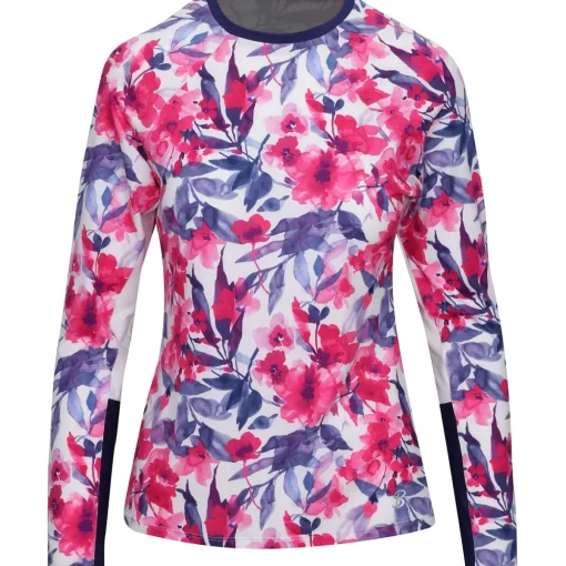 Sofibella Bella Primavera Raglan Shirt Polo Long Sleeve Golf Apparel