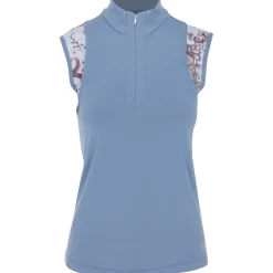 Sofibella Dancing Paisley Sleeveless Shirt Polo Short Sleeve Golf Apparel