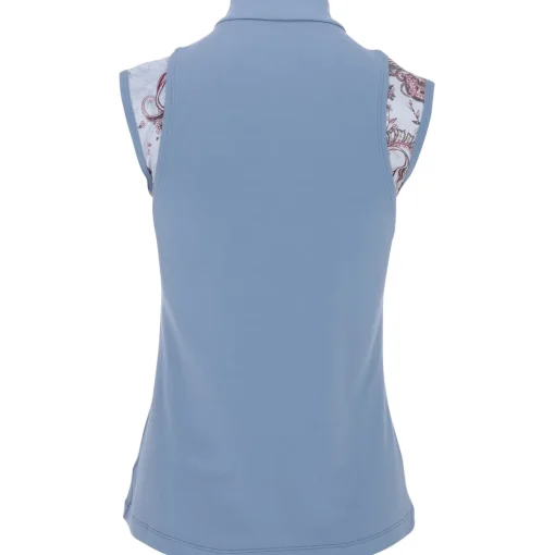Sofibella Dancing Paisley Sleeveless Shirt Polo Short Sleeve Golf Apparel