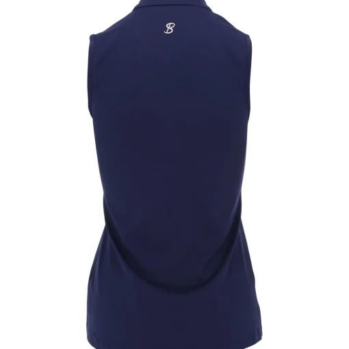 Sofibella Golf Colors Sleeveless Zip Shirt Polo Short Sleeve Golf Apparel