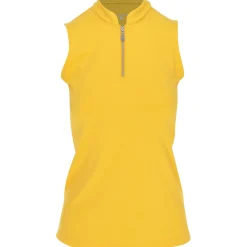 Sofibella Golf Colors Sleeveless Zip Shirt Polo Short Sleeve Golf Apparel