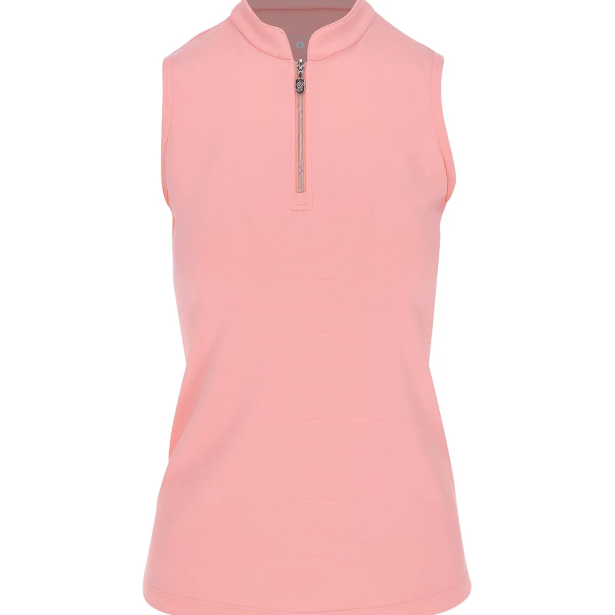 Sofibella Golf Colors Sleeveless Zip Shirt Polo Short Sleeve Golf Apparel