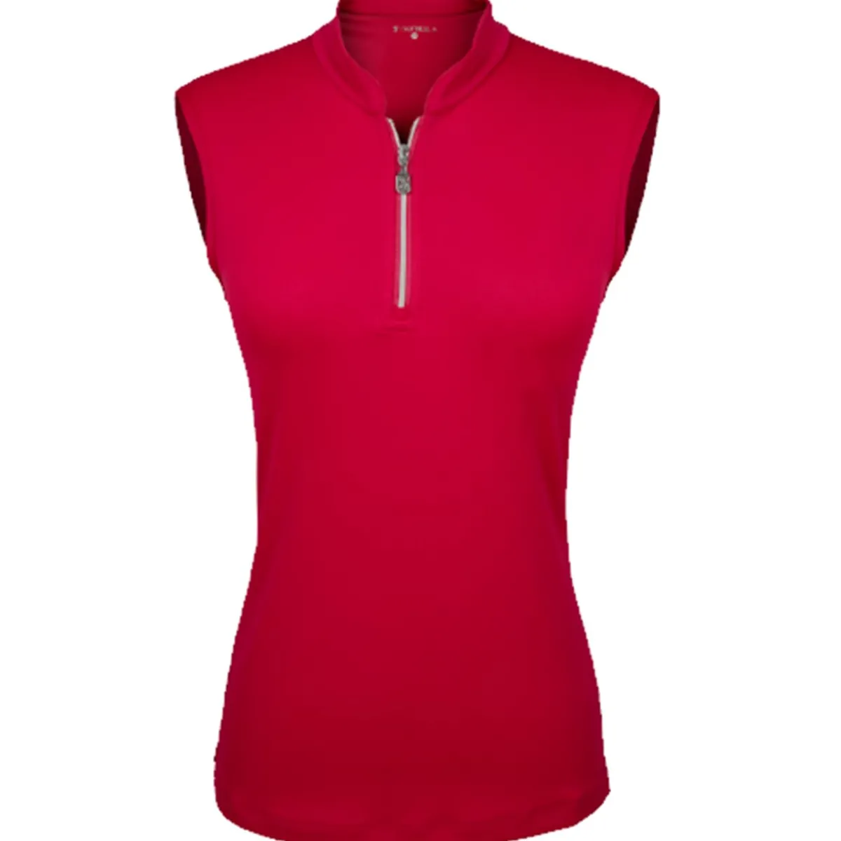 Sofibella Golf Colors Sleeveless Zip Shirt Polo Short Sleeve Golf Apparel