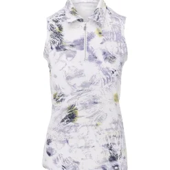 Sofibella UV Feather Sleeveless Shirt Polo Short Sleeve Golf Apparel