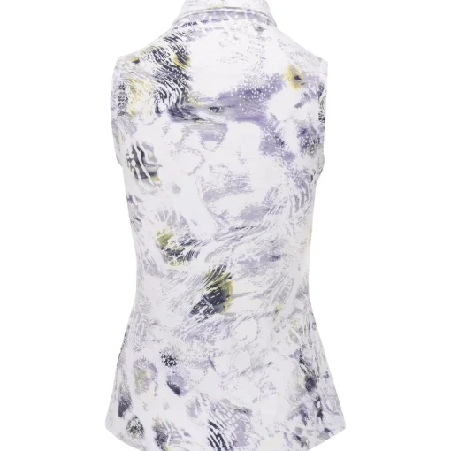 Sofibella UV Feather Sleeveless Shirt Polo Short Sleeve Golf Apparel